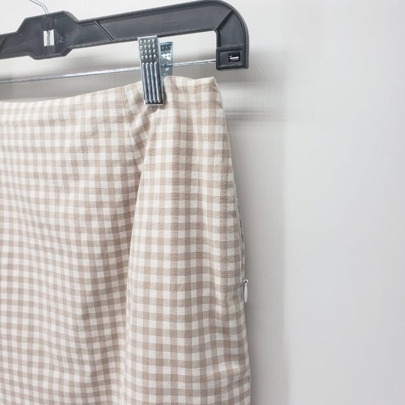 Sam TY | Checker Skirt | Tan & White - Picture 3 of 4